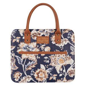 Bible cover Fashion Navy/Brown "All Things" Phil. 4:13